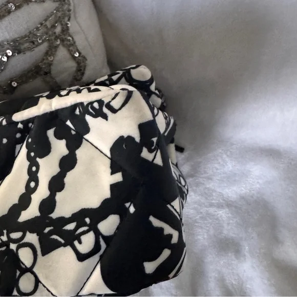 Inspired Quilted Printed Canvas Black And White